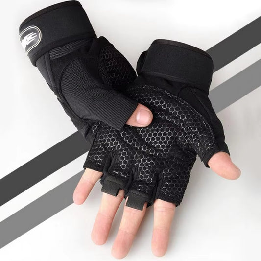 Weightlifting Gym Gloves for Men & Women – Half Finger, Non-Slip, Wrist Support, Heavy Duty Training & Fitness Gloves